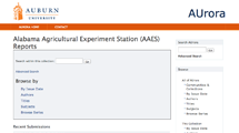 Alabama Agricultural Experiment Station (AAES) Reports